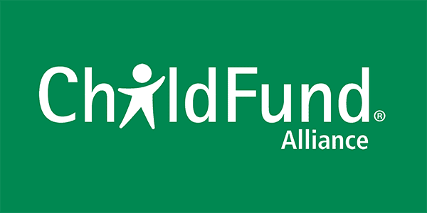 ChildFund Alliance logo with green background.
