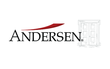 Andersen logo with red swoosh and door icon.