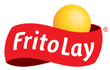 Frito Lay logo with red banner and yellow sun