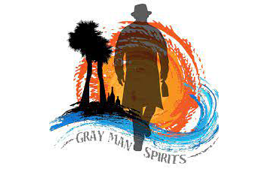 Silhouette of man with palm trees