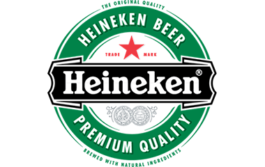 Green logo with red star