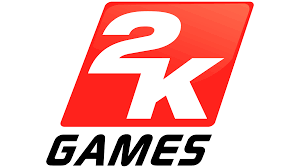 2K Games logo with red background and white text.