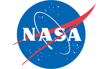 NASA logo with blue background